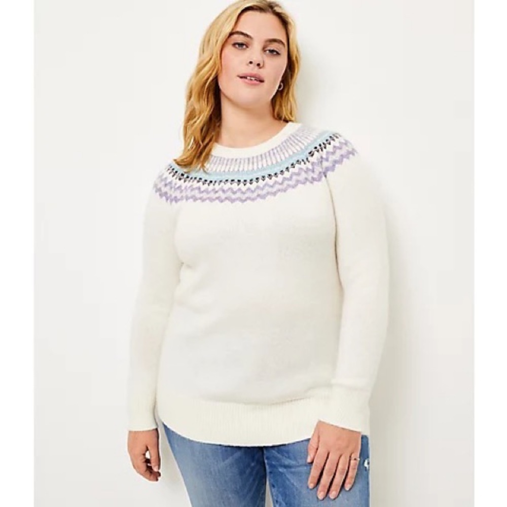 LOFT Plus Fair Isle Sweater